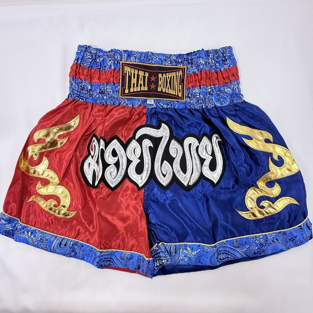 Muay Thai Boxing Shorts MMA 2X XXL Kickboxing Training Patches Original Thailand